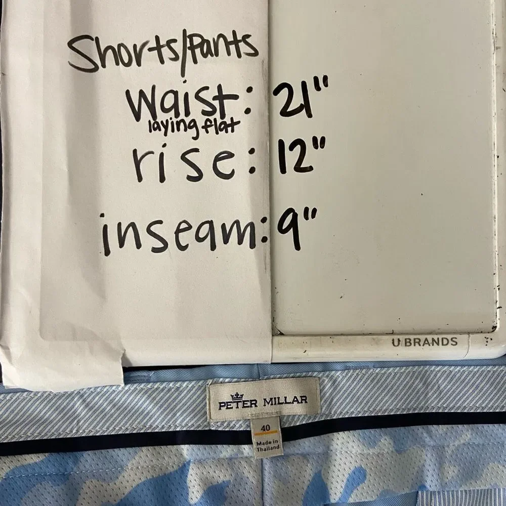 Peter Millar Men’s Salem Performance Golf Shorts Blue Size 40 9” Inseam - Picture 8 of 8